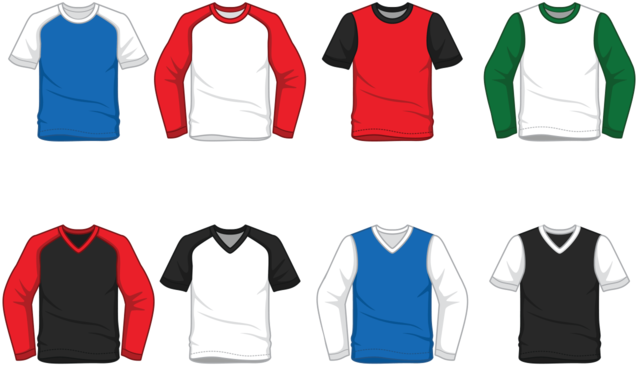 Men's Raglan T-shirt Vector - T Shirt Raglan Vector (700x490), Png Download