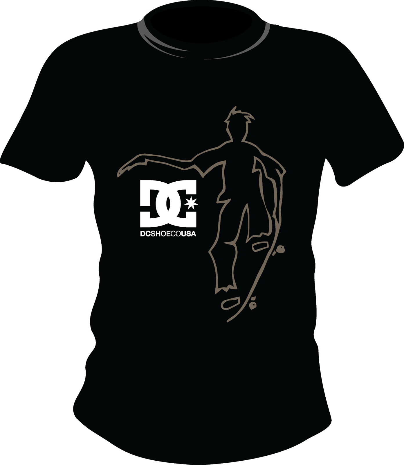 Dc Shoes Free T-shirt Vector - Alien Game Over Man T Shirt (1392x1600), Png Download