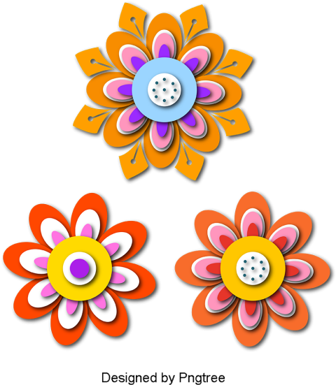 Beautiful Cartoon Cute Chinese Wind-cut Flower, Beautiful, - Cartoon (640x640), Png Download