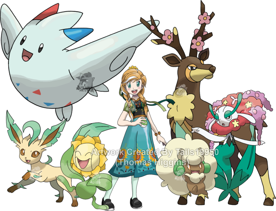 Disney Princess Pokemon Team Clipart Anna Disney Princess - Anna Pokemon Team (899x686), Png Download