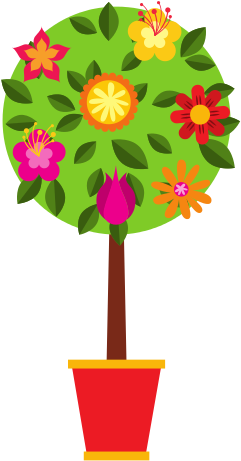 Jardin Con Flores Hongos (550x550), Png Download