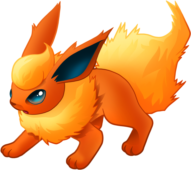 Pokémon X And Y Orange Dog Like Mammal Cartoon Mammal - Flareon Clipart (800x800), Png Download