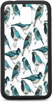 Pale Green Tumblr Rubber Case For Samsung Galaxy S5 - Pale Green Birds Art Print - Mini By Polkip (500x500), Png Download