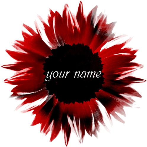 Red Flower Banner - Purple Flower Round Car Magnet (700x700), Png Download