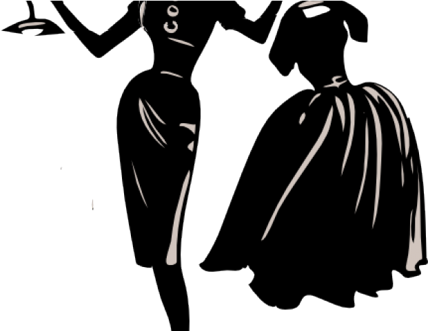 Black Dress Clipart Small Dress - Fashion Dress Icon Png (640x480), Png Download