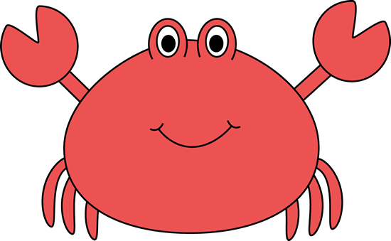 Cute Sea Crab - Sea Animals Clipart Png (550x339), Png Download