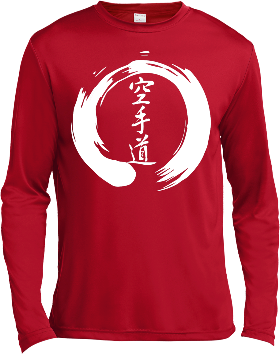 Karate-do Kanji Zen Enso Long Sleeve Moisture Wicking (1155x1155), Png Download