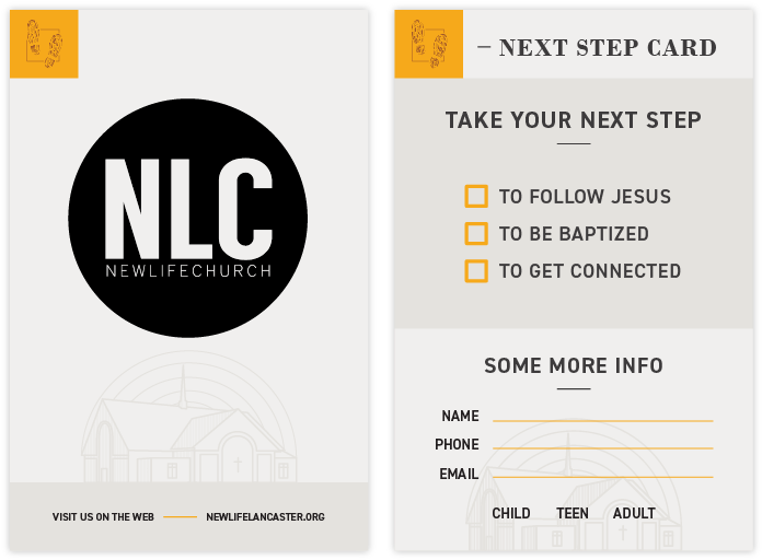 Next Steps Card Design Layout Design Logo Church Branding - Design (800x600), Png Download
