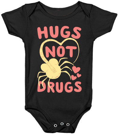 Hugs Not Drugs - Onesie (484x484), Png Download