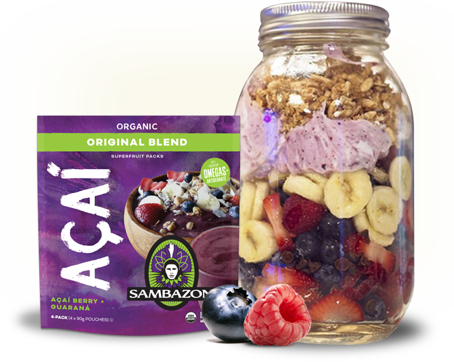The Superfruit Packs From Sambazon Are Ideal For Making - Sambazon Organic Fair Trade Acai Original Smoothie (660x527), Png Download