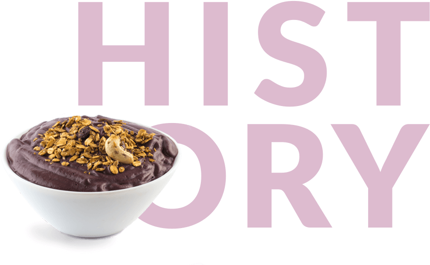 Acai Smoothie Bowl With History In Background - Açaí Na Tigela (946x577), Png Download
