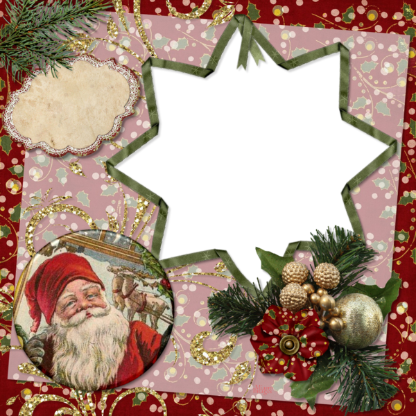 Noël - Sankt Am Fenster Mit Spielwaren Untersetzer (600x600), Png Download