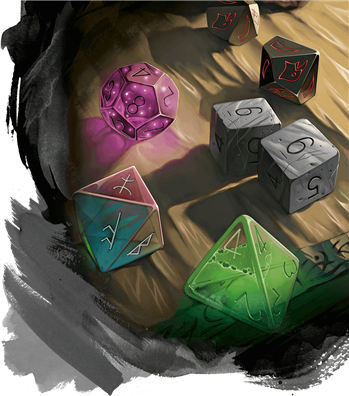 Players Need Character Sheets, Pencils, And Dice - Background Dungeons And Dragons Dice (349x396), Png Download
