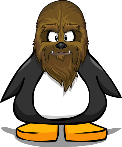 Wookie Mask Pc - Penguin With Hard Hat (399x480), Png Download