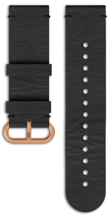 Essential Copper Black Leather Strap | Suunto (800x800), Png Download