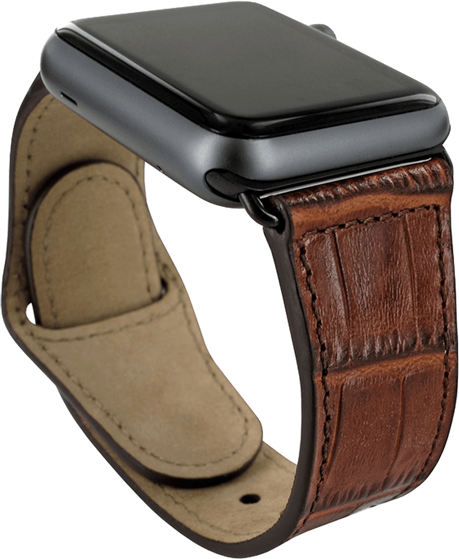 Piel Frama Leather Apple Watch Strap - Piel Frama 733 Brown Crocodile Leather Strap (1200x1200), Png Download