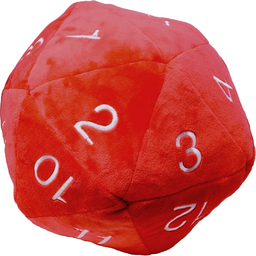 Ultra Pro D20 Jumbo Plush Red Die - Ultra-pro Jumbo D20 Plush Dice - Red (529x529), Png Download