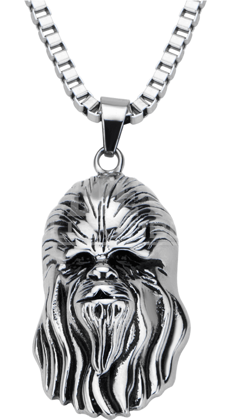 Stainless Steel Star Wars Chewbacca Head Pendant (850x850), Png Download