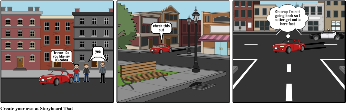 Mustang Burnout - Storyboard (1164x385), Png Download
