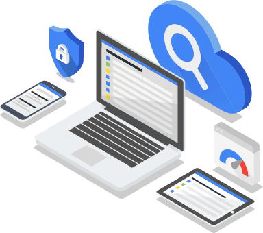 Find What You Need Quickly And Securely - Google Cloud Platform (384x340), Png Download