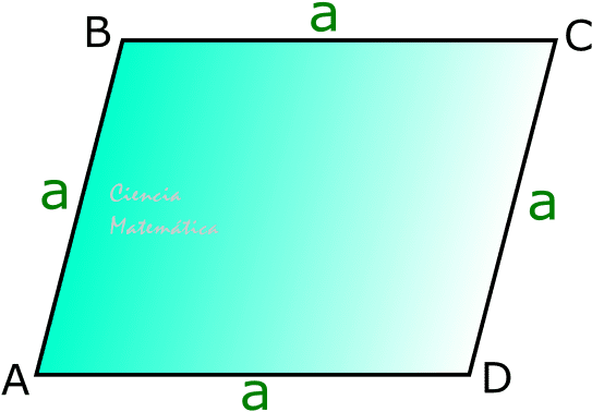 A) Lados Del Rombo - Rhombus (600x400), Png Download