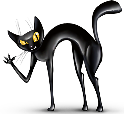 Gato Imágenes De Halloween (397x384), Png Download