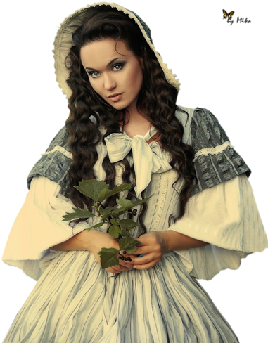 Png - Women Vintage Png (383x500), Png Download