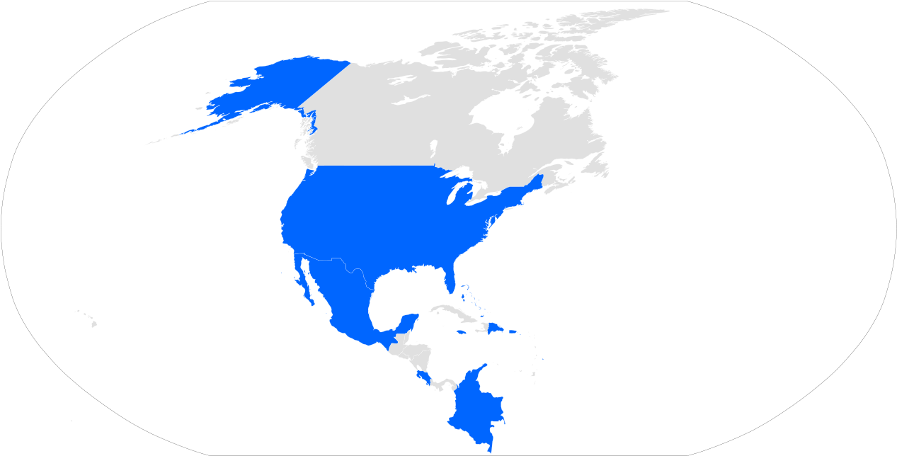 B6 Jetblue World Dest - International Whaling Commission Map (1280x657), Png Download