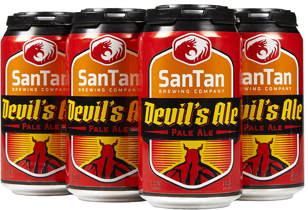 Devil's Ale Santan, 6 Pack Cans - San Tan Mr Pineapple Wheat Ale - 6 Pack, 12 Fl Oz Cans (1000x680), Png Download