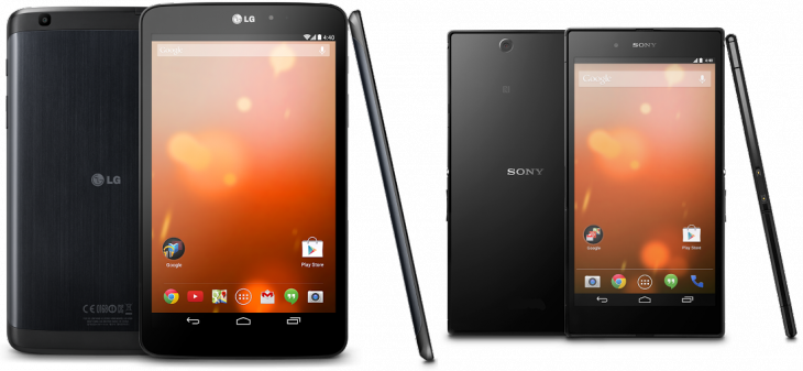 Google Play Editions Of The Sony Z Ultra And Lg G Pad - Lg G Pad 8.3 Google Play Edition (730x337), Png Download