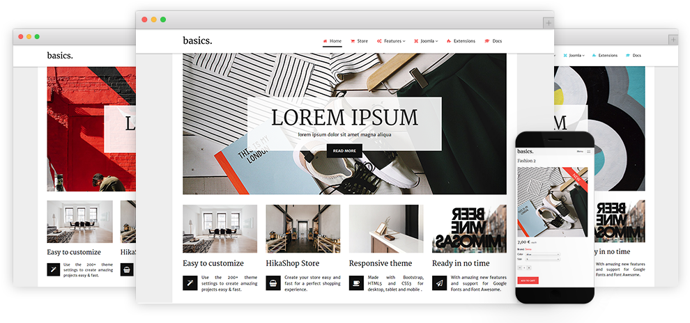 Basics Joomla Template - Template (1240x470), Png Download