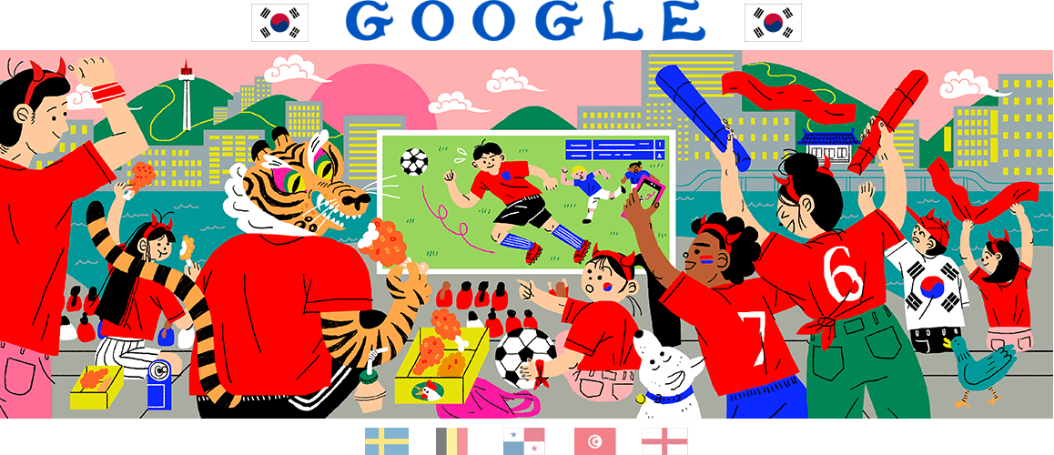 Google Homenajea Los Encuentros De Quinta Jornada Del - World Cup 2018 Google (1158x500), Png Download