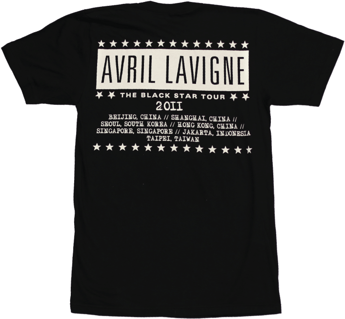 Avril Lavigne The Black Star Tour 2011 T-shirt Back - Let The Trap Say Amen (800x800), Png Download