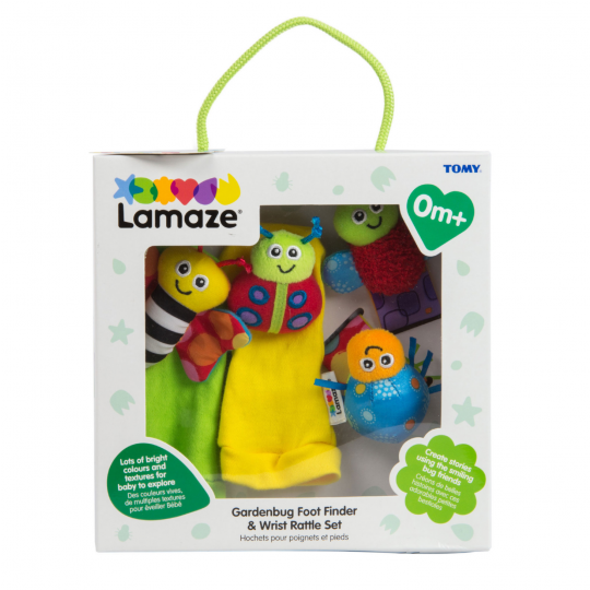 Lamaze Gardenbug Foot Finder And Wrist Rattle Set Multi-coloured (539x761), Png Download