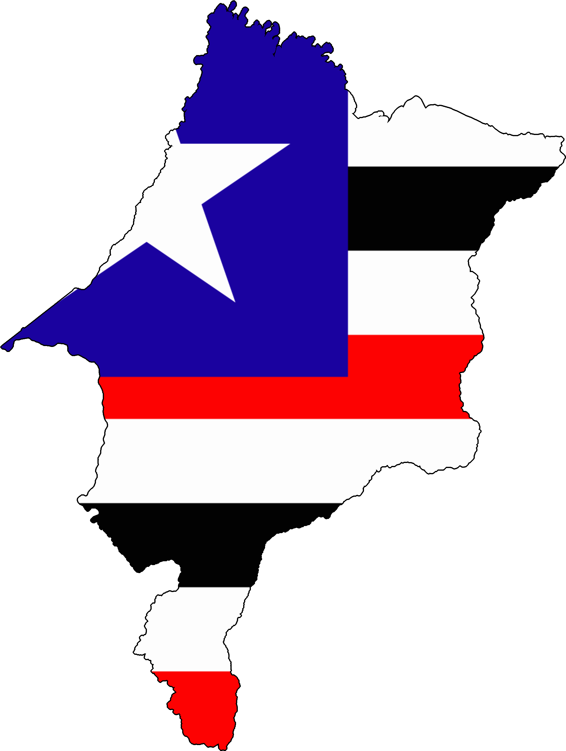 Flag Map Of Maranhao - Mapa Do Maranhão Png (2000x2612), Png Download