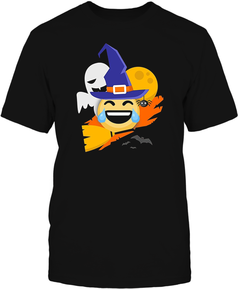 Witch Emoji Halloween Shirt T-shirt, 100% Printed In - Family Guy Shirt Designs (1000x1000), Png Download