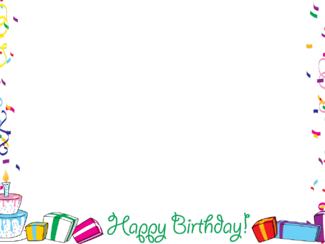 Happy Birthday Page Border (640x480), Png Download