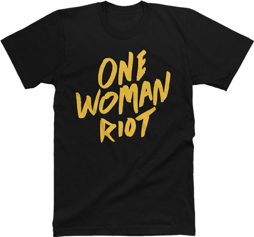 One Woman Riot Tee - Active Shirt (510x578), Png Download