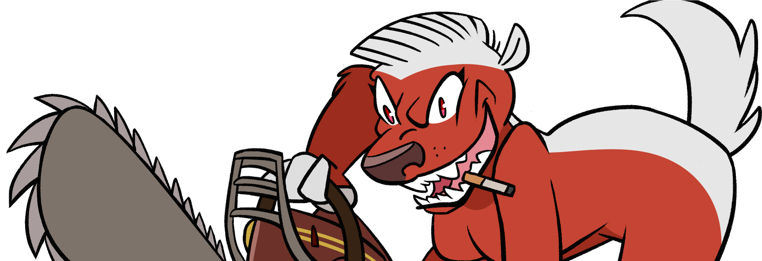 Rantzerker - Cartoon (2832x884), Png Download