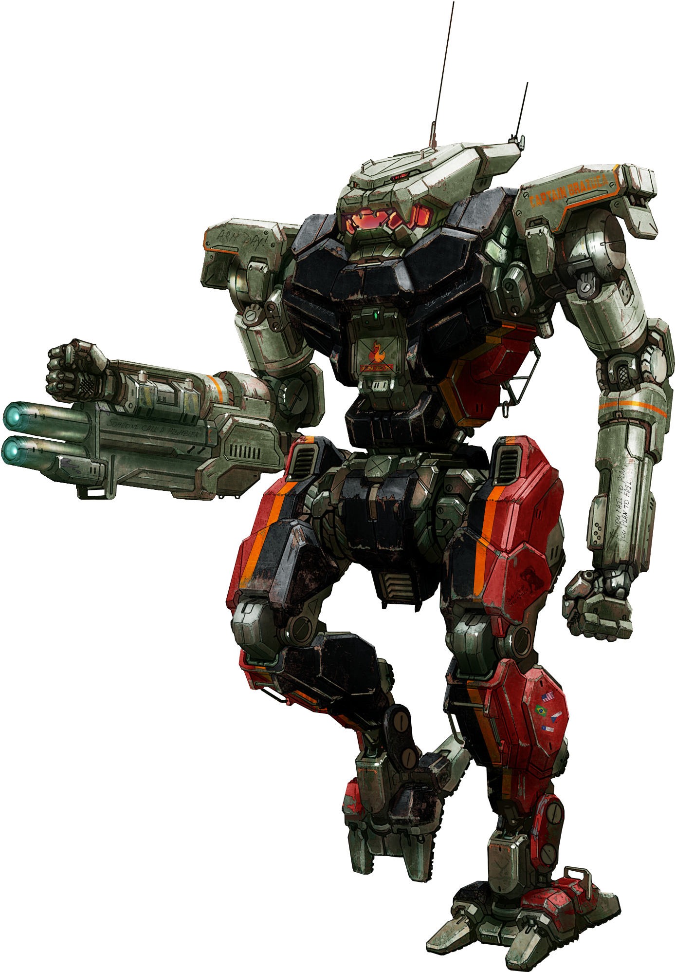 Mwo Panther Mech Repaint By Odanan - Weijiang Optimus Prime Figure (1440x2050), Png Download