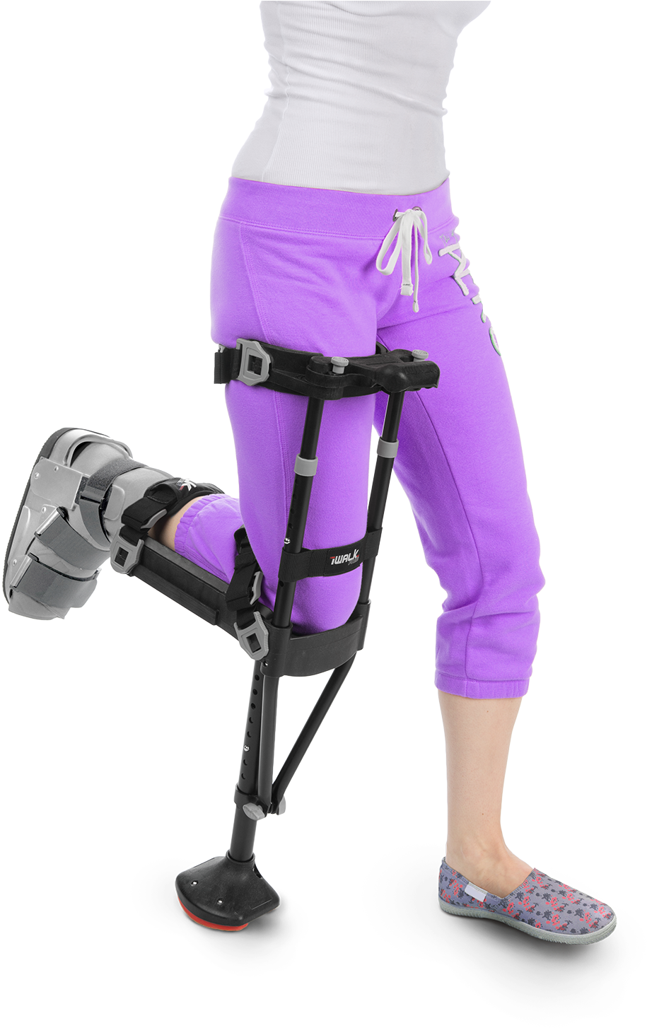 0 Hands Free Crutch - Knee Crutch (1000x1503), Png Download