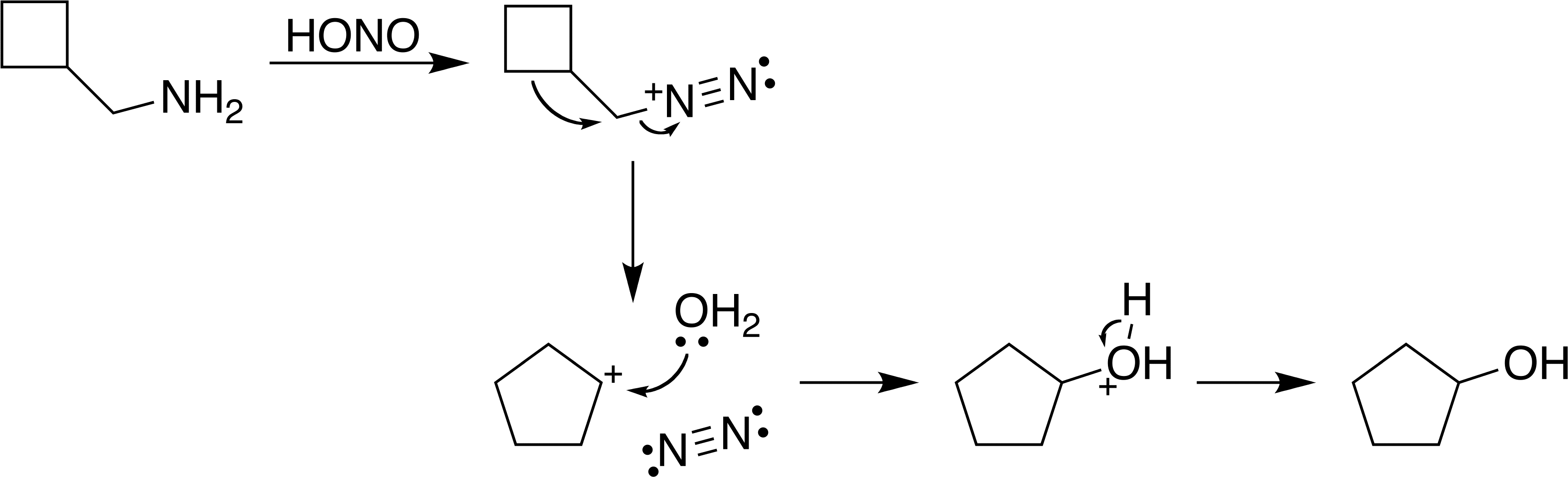 Demjanov Mech Rearrangement - Demjanov Rearrangement (3502x1093), Png Download