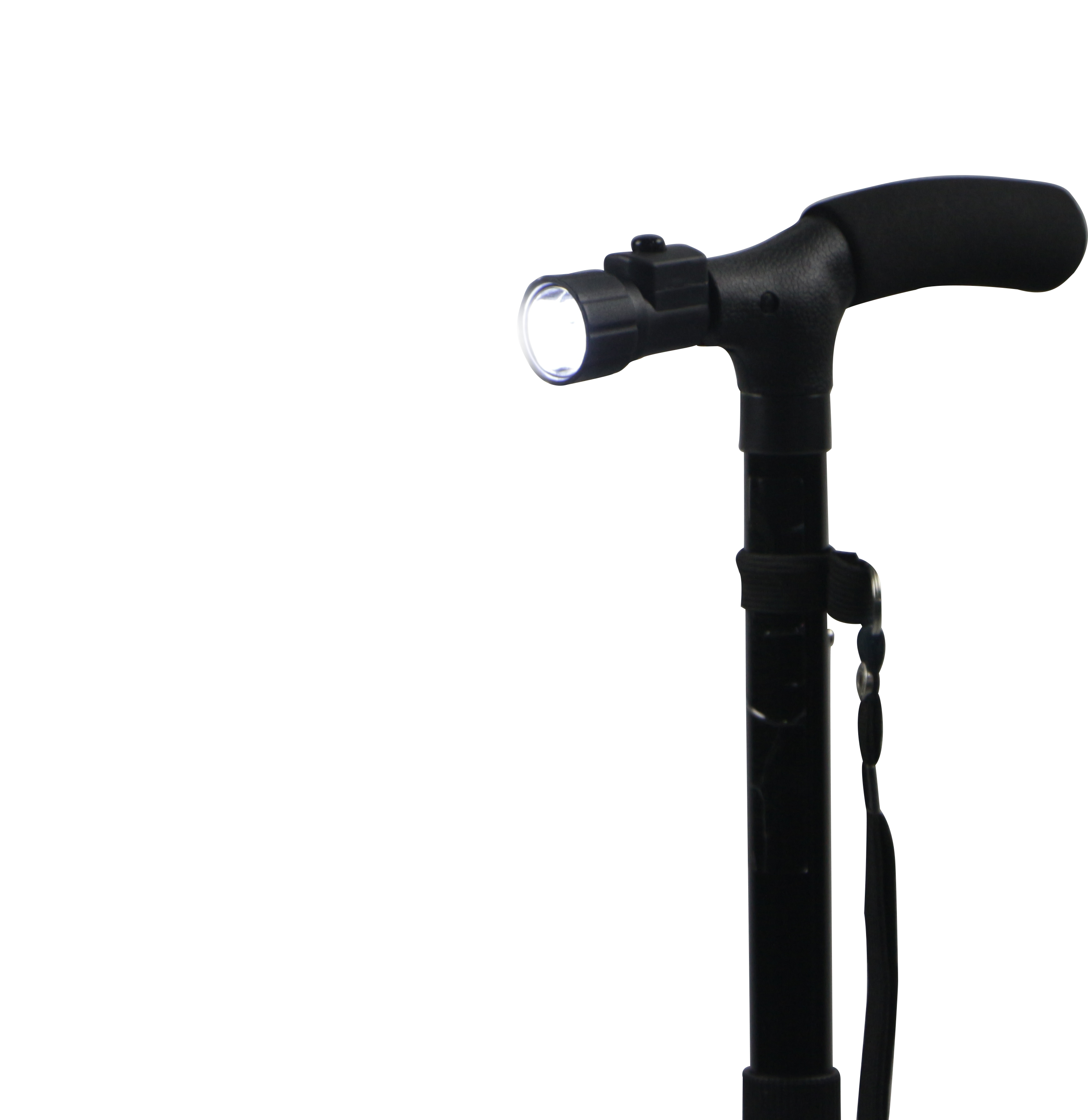 Aluminium Foldable Walking Stick,crutch With Flashlight,lightweight - Trekking Pole (3456x3456), Png Download