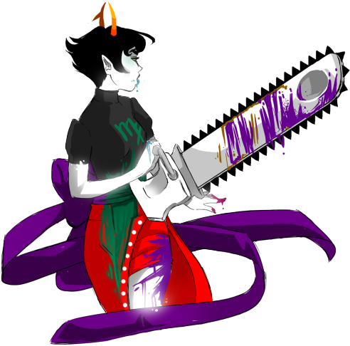 Blood Chainsaw Goatings Kanaya Maryam Rainbow Drinker - Cartoon (500x492), Png Download