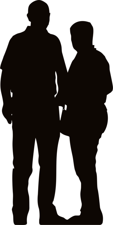 Female Person Woman Silhouette - Men And Woman Silhouette (377x750), Png Download