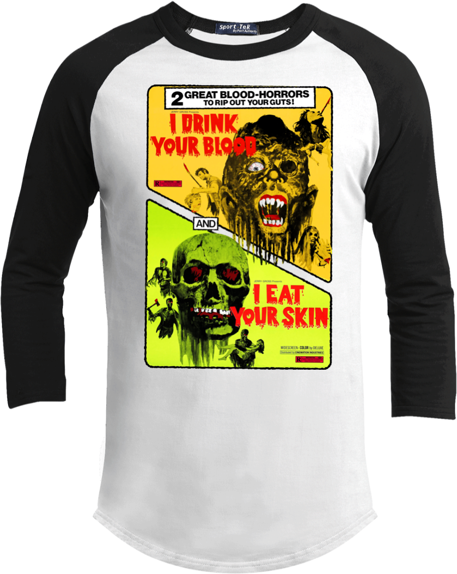 Double Feature Shlock Horror Cannibal B Movie Retro - Drink Your Blood I Eat Your Skin Movie Poster Standup (1155x1155), Png Download