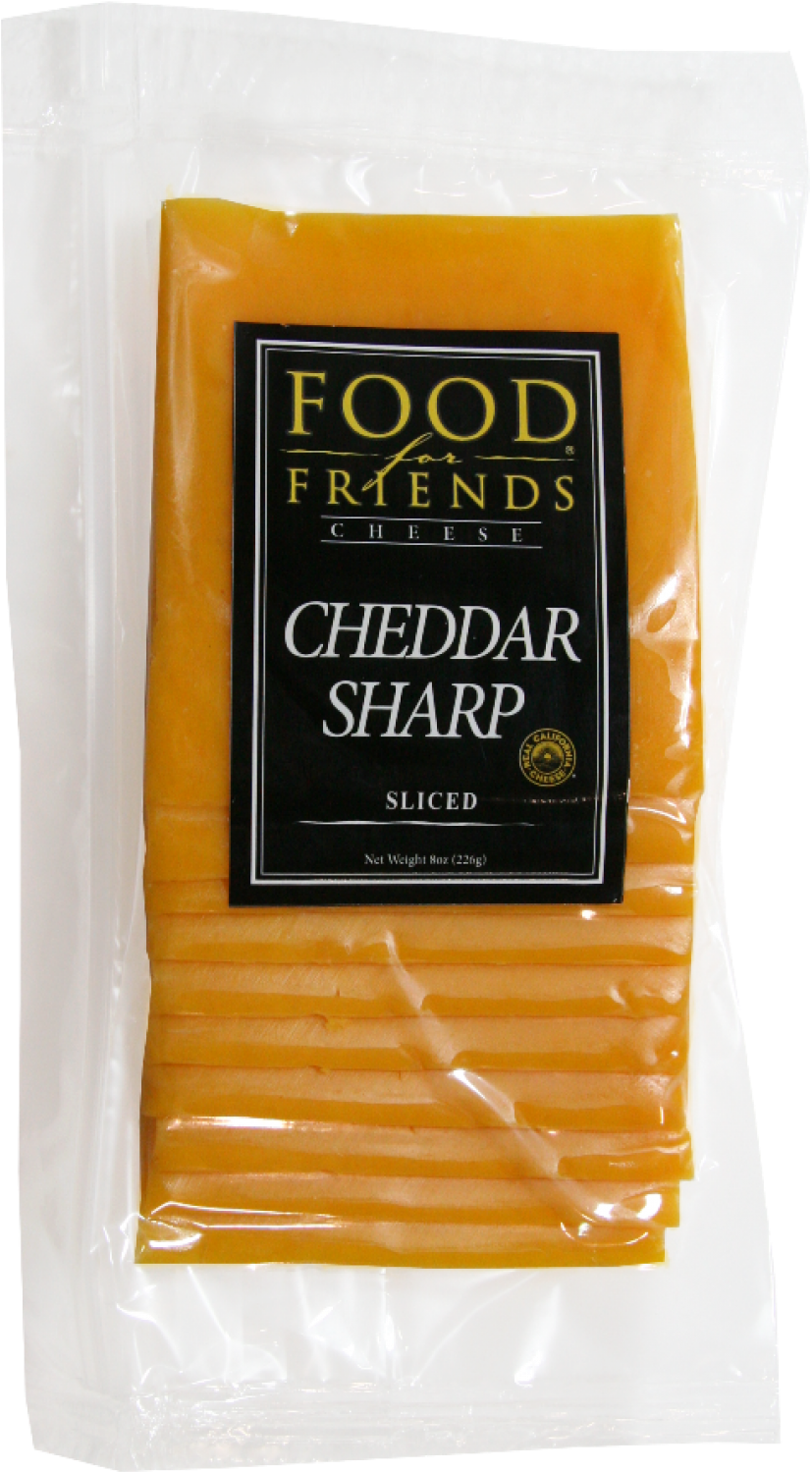 Sliced Sharp Cheddar Cheese (1600x1600), Png Download