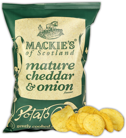 Mature Cheddar & Onion - Mature Cheddar And Onion Mackie's (445x479), Png Download