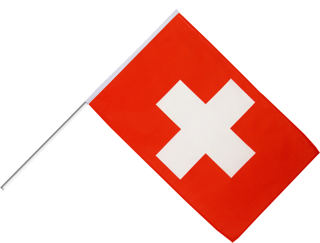 Switzerland Hand Waving Flag - Switzerland Hand Flag (1500x1124), Png Download