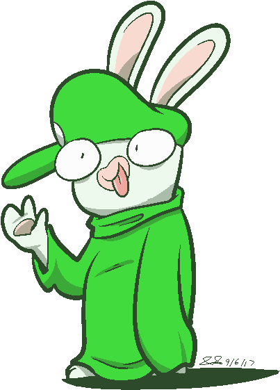 Here's Some Rabbid Luigi To Brighten Your Day I Find - Rabbid Luigi Fanart (450x600), Png Download